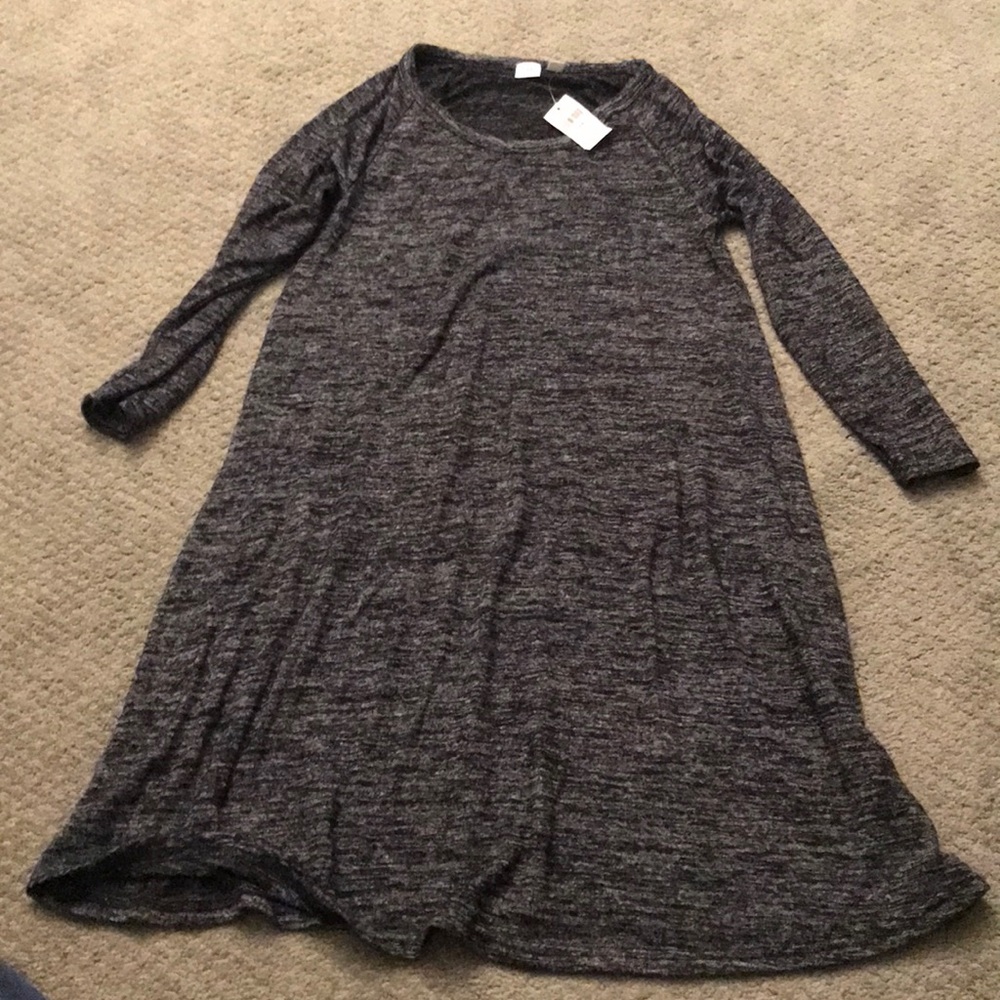 Soft dark grey sweater dress